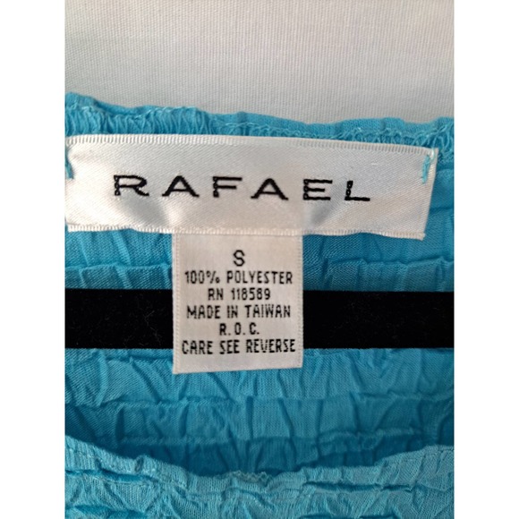 Rafael Top. Size Small Shirt in Turquoise Blue with Long Sleeves - Picture 3 of 6